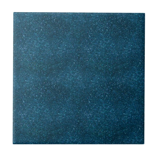 Midnight Green Glitter Ceramic Tile (Front)