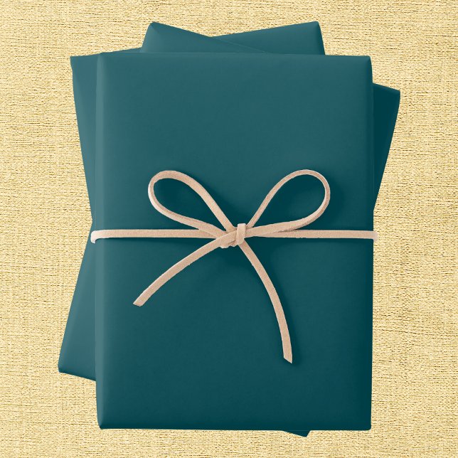 Midnight Green Solid Colour Wrapping Paper Sheet (Creator Uploaded)
