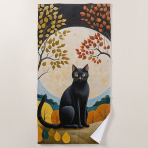 Midnight Guardian Beach Towel