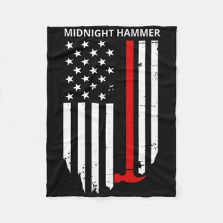 Midnight Hammer B-2 Stealth Jet Operation Usa Flag Fleece Blanket