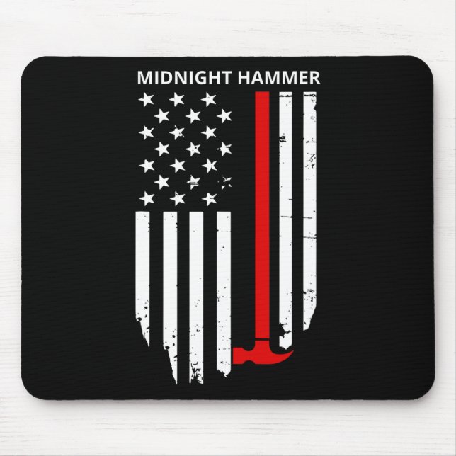 Midnight Hammer B-2 Stealth Jet Operation Usa Flag Mouse Pad (Front)