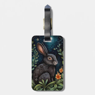 Midnight Hare Luggage Tag