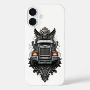 Midnight Haulier of Doom /  Dark Trucker Skull  iPhone 16 Case