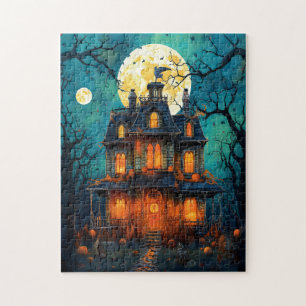 Midnight Haunting - Spooky Old House Jigsaw Puzzle