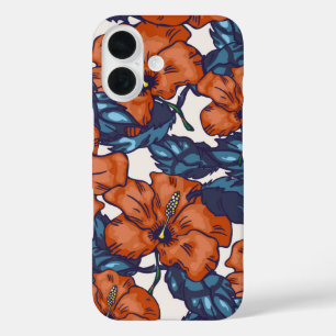 Midnight Hibiscus iPhone 16 Case