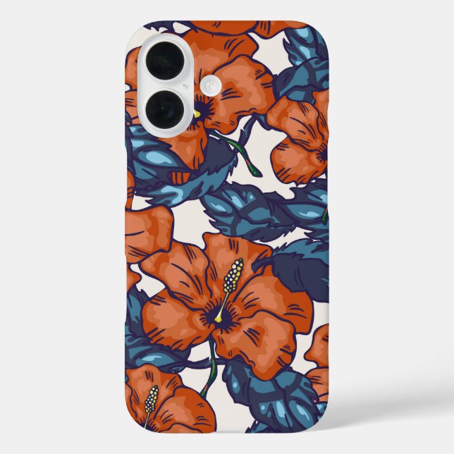 Midnight Hibiscus Case-Mate iPhone Case (Back)