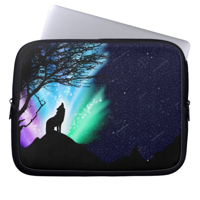 Midnight Howl Laptop Sleeve (Front)