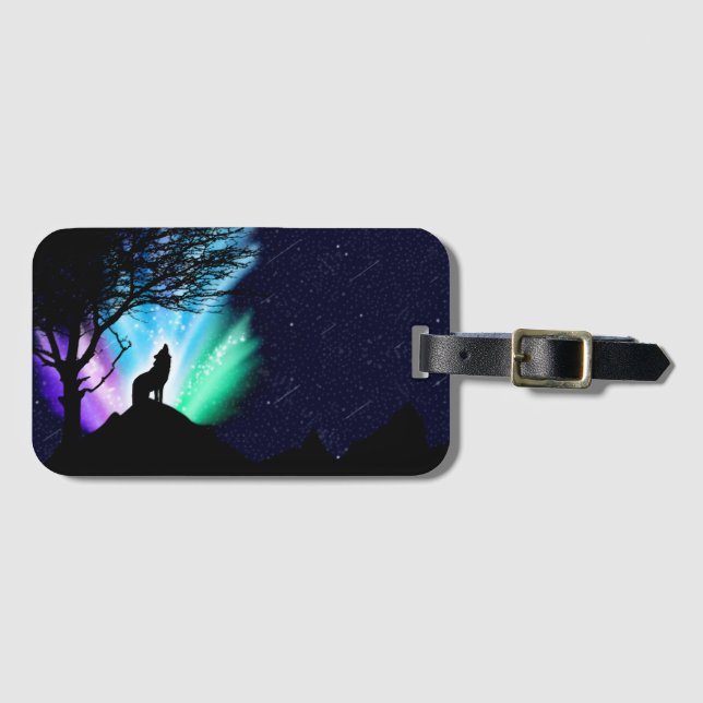 Midnight Howl Luggage Tag (Front Horizontal)