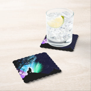 Midnight Howl Paper Coaster