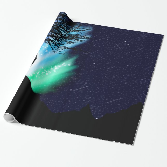 Midnight Howl Wrapping Paper (Unrolled)