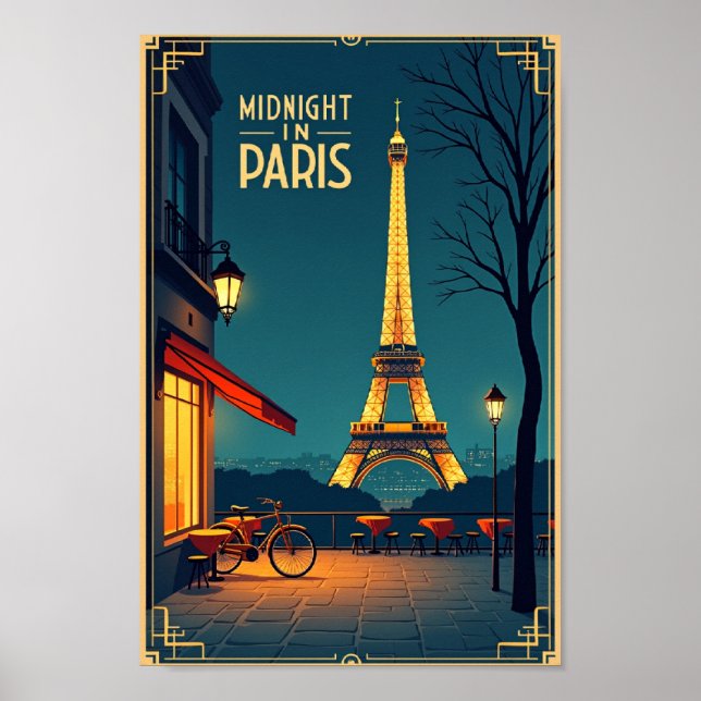 Midnight in Paris – Vintage Travel Poster (Front)
