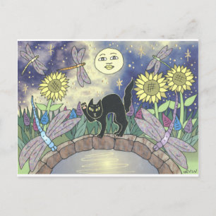 Midnight in the Garden of Dragonflies Postcard