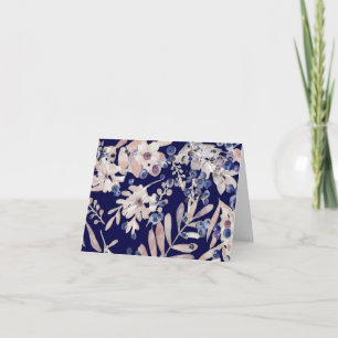 Midnight Indigo Eucalyptus & Blueberry Botanical Thank You Card