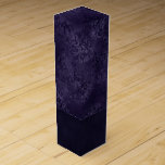 Midnight Indigo Romance | Satiny Grunge Damask Wine Box<br><div class="desc">Rich sophisticated 90s style grunge is all grown up with this edgy distressed satin rose damask, luxurious velvet, and faux glitter trim in a dramatic dark moody jewel tone and dusky hue palette. This vintage 1990s unisex mixed medium abstract texture adds the perfect pop of colour and personal style. For...</div>