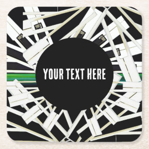 MIDNIGHT KEYS SQUARE PAPER COASTER