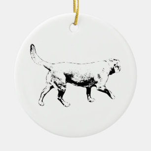 midnight lane lab walk ceramic ornament