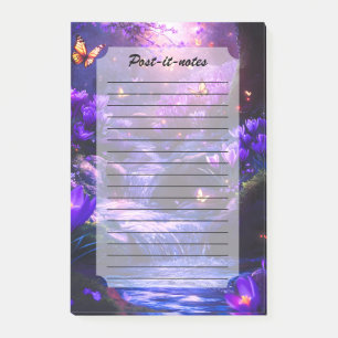 Midnight Lavender Cascade Blossoms Post-it Notes