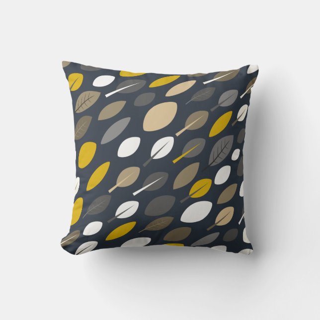 Midnight Leaves Cushion (Front)