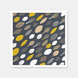 Midnight Leaves Napkin