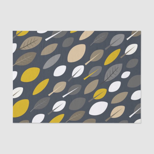 Midnight Leaves Tissue Paper (Front)