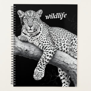 Midnight Leopard , Wildlife Illustration Planner