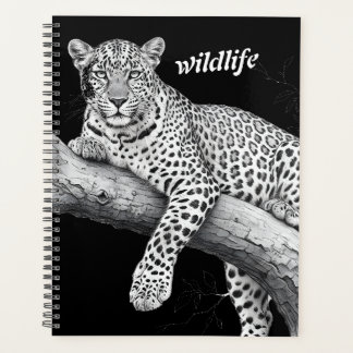 Midnight Leopard , Wildlife Illustration Planner