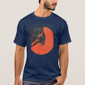 MIDNIGHT LIGHTNING Distressed Bouldering Rock Clim T-Shirt