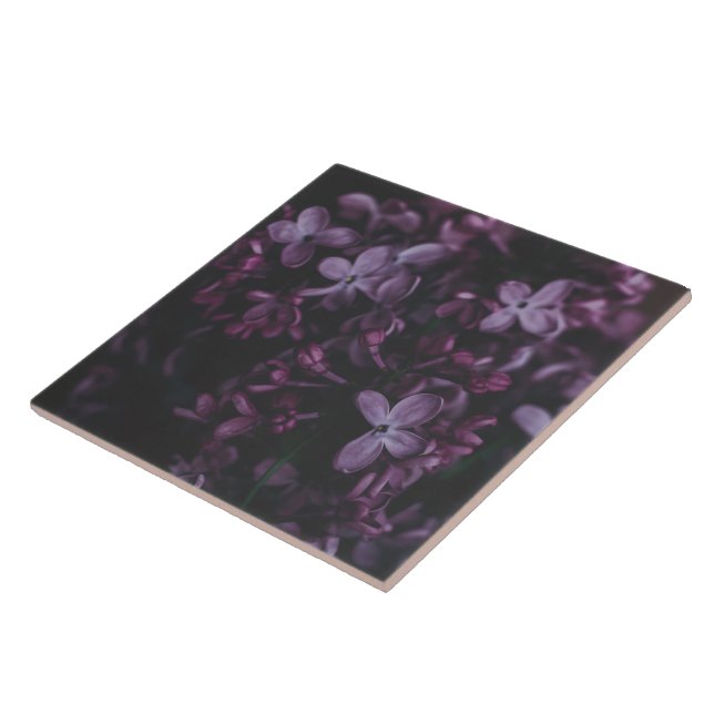 Midnight Lilac Reverie Ceramic Tile (Side)