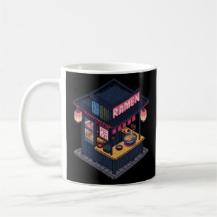 Midnight Lofi Pixel Art Ramen Shop Coffee Mug