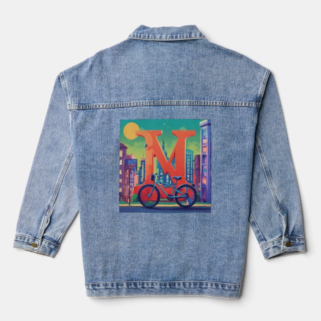 "Midnight Love Letter Women's Denim Jacket" Jacket (Back)
