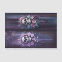 Midnight Macabre, Stunning Gothic Skull in Plum