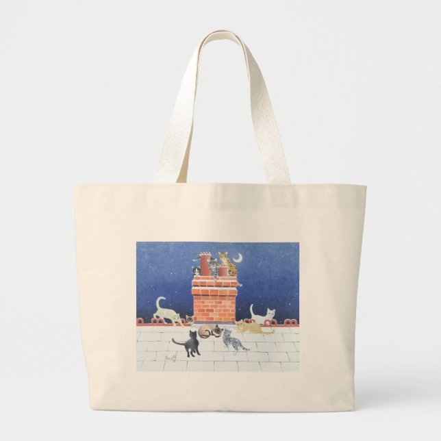 Midnight Madness Large Tote Bag (Front)