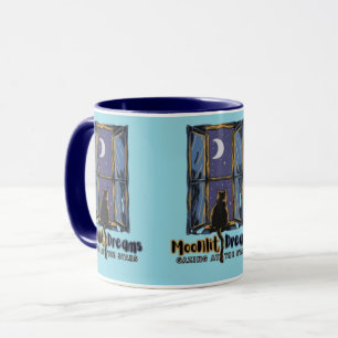 Midnight Magic: Cat in the Moonlit Sky Mug