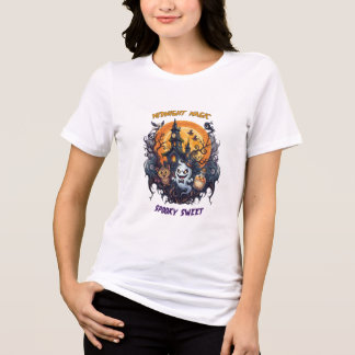 Midnight Magic Spooky Sweet Cute Ghost Halloween Tri-Blend Shirt