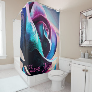 Midnight Majesty: The Dark Beauty of Black Roses Shower Curtain