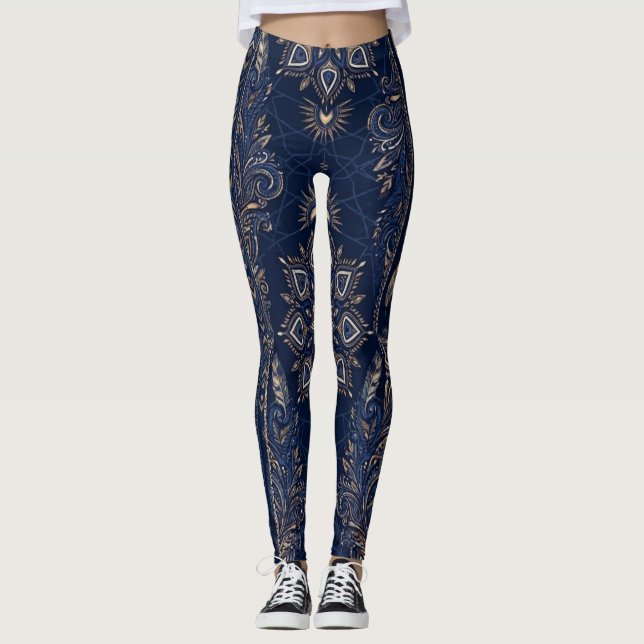 Midnight Mandala Leggings (Front)