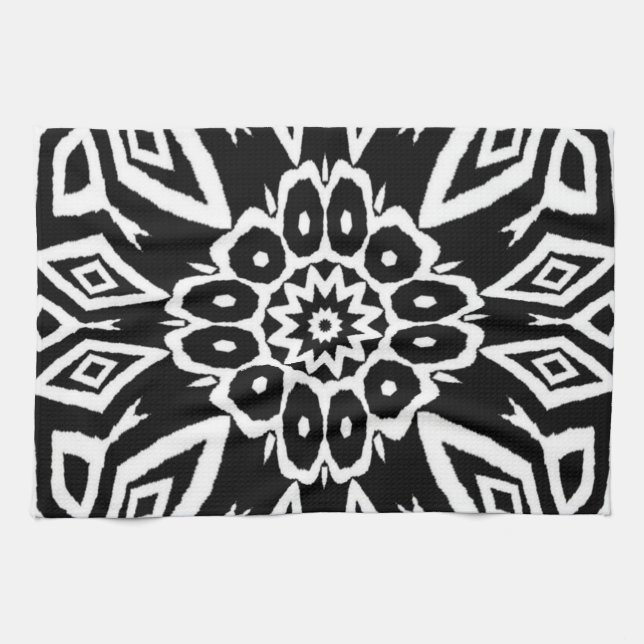 Midnight Mandala Tea Towel (Horizontal)