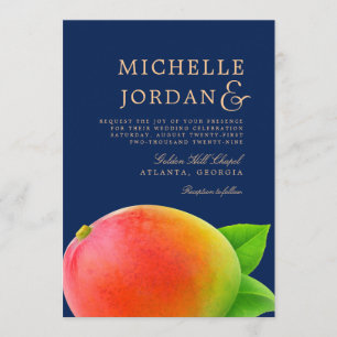 Midnight Mango   Wedding Celebration Invite