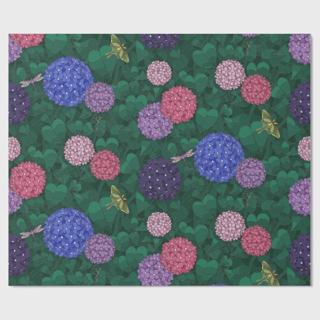 Midnight Mantis & Moon Moth Wrapping Paper (Flat)