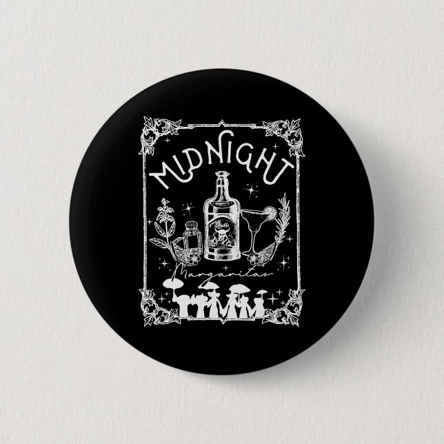 Midnight Margaritas Practical Magic Tee Halloween  6 Cm Round Badge (Front)