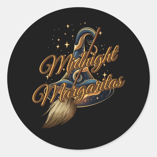 Midnight Margaritas Society Practical Magic Witch  Classic Round Sticker (Front)