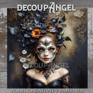 Midnight Masquerade – Enigmatic Elegance Decoupage Tissue Paper