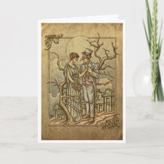 "Midnight Masquerade" (Halloween Poem) Card