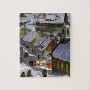 Midnight Mass, fine art painting Jigsaw Puzzle