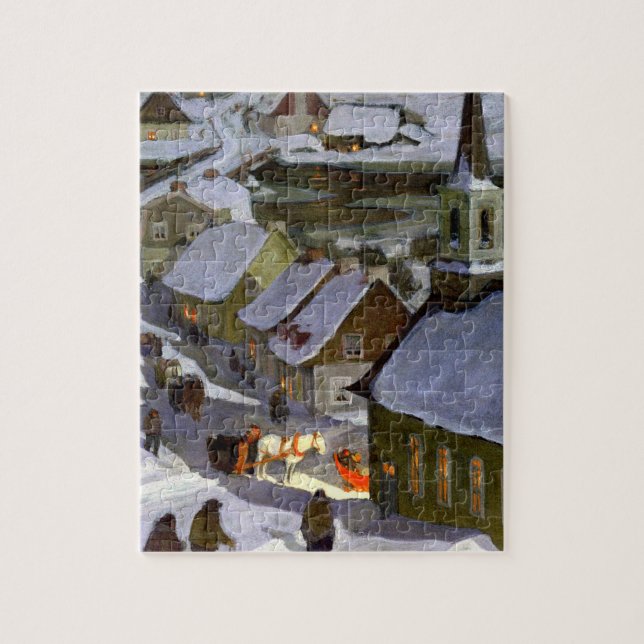 Midnight Mass, fine art painting Jigsaw Puzzle (Vertical)