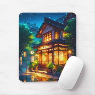 Midnight Matcha – Cosy Japanese Lofi Café Mouse Pad
