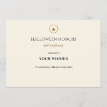 Midnight Merit Editable Halloween Award Card