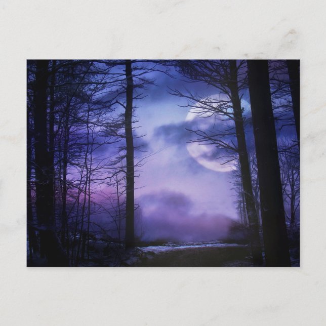 Midnight Moon - Indigo Postcard (Front)