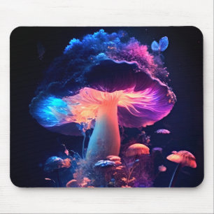 Midnight Mushrooms Dreamscape Mouse Pad