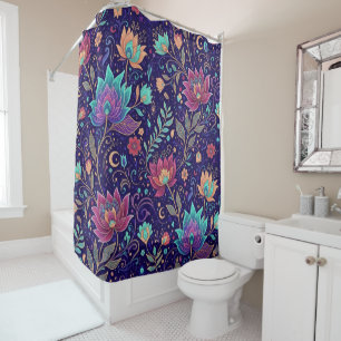 Midnight Mystic Garden Shower Curtain